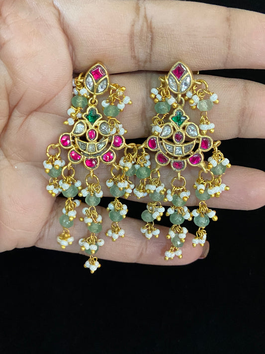 Jadau Kundan Earrings | Indian Earrings In USA | Gift idea