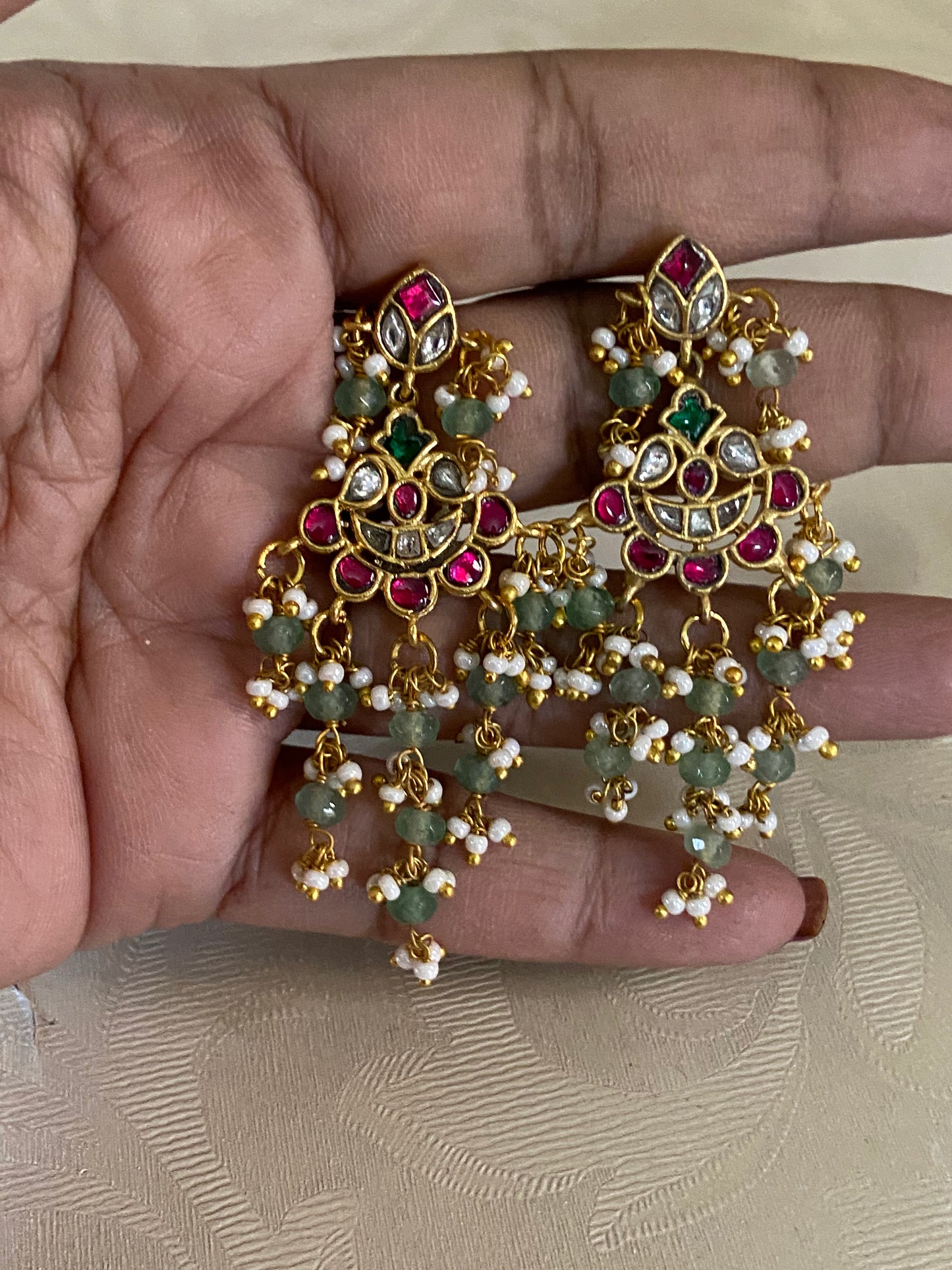Jadau Kundan Earrings | Indian Earrings In USA | Gift idea