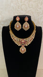Moissanite Kundan Fusion Necklace Set | latest Indian Jewelry In USA