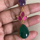 Kundan Fusion Natural Stones Necklace Set | Indian jewelry In USA