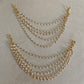 5Line Pearl Ear chains | Hair accessories | Champaswaralu