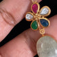 Kundan Fusion Natural Stones Necklace Set | Indian jewelry In USA