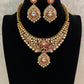 Moissanite Kundan Fusion Necklace Set | latest Indian Jewelry In USA