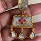 Kundan Fusion Natural Stones Necklace Set | Indian jewelry In USA