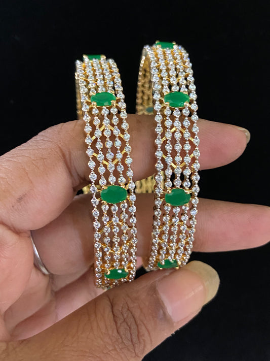 Classic CZ  Bangles | Indian Bangles In USA