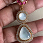 Kundan Fusion Natural Stones Necklace Set | Indian jewelry In USA
