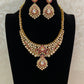 Moissanite Kundan Fusion Necklace Set | latest Indian Jewelry In USA