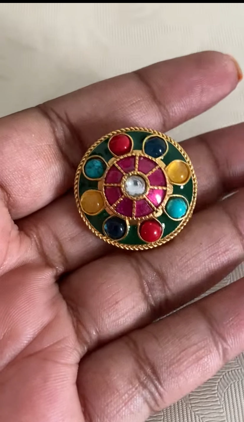 Natural Stones Kundan Necklace Set | Indian jewelry In USA