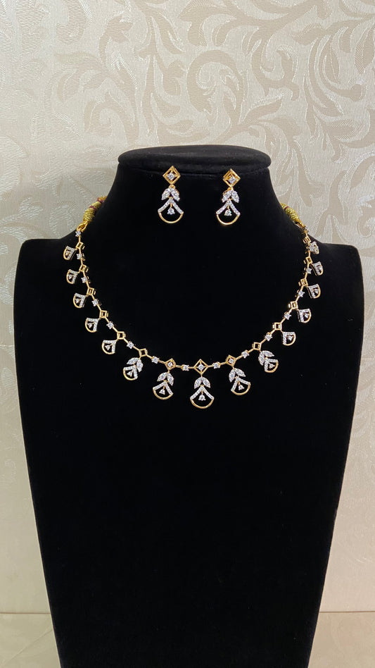 AD Simple Necklace Set | Indian Jewelry In USA | Gift Idea