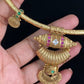 Antique Ruby Green Hasli Necklace Set | Traditional Jewelry In USA