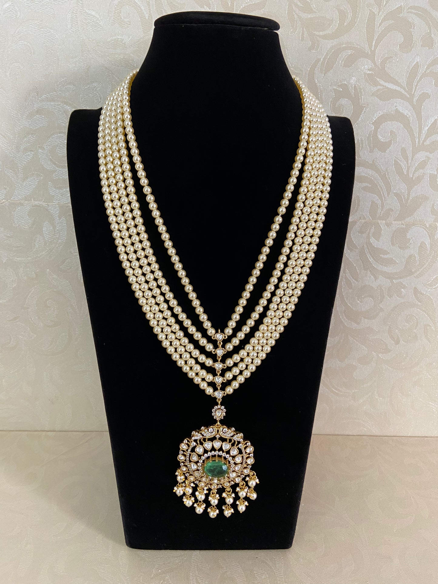 Polki Pendant Pearl Necklace | Latest Indian Jewelry