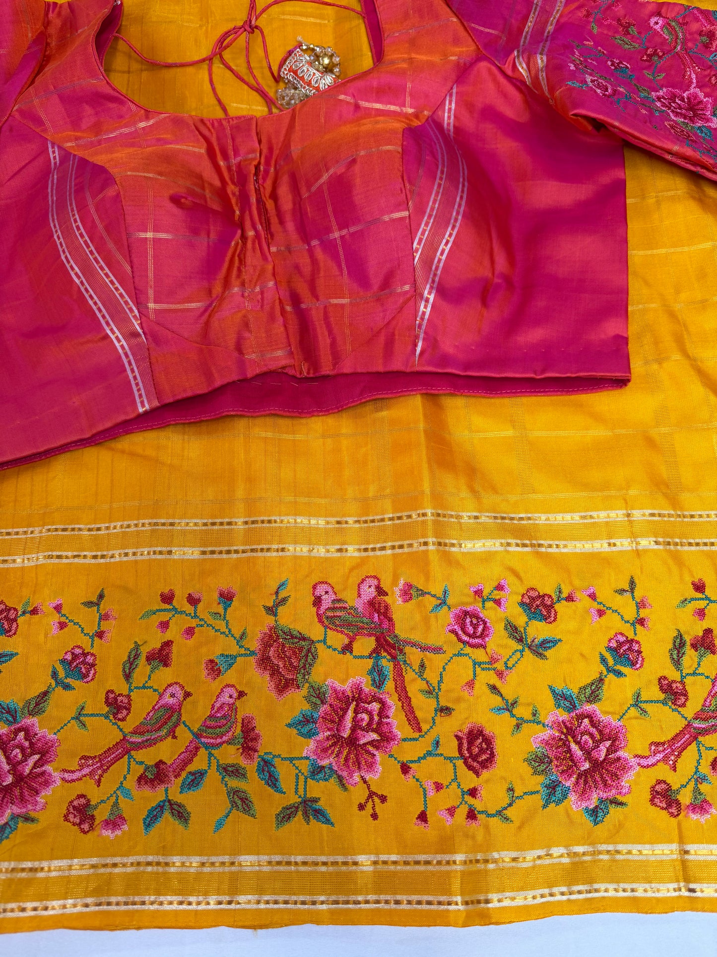 Petit Point Embroidery Silk Saree | Indian Traditional Sarees In USA | Latest Saree | light weight saree