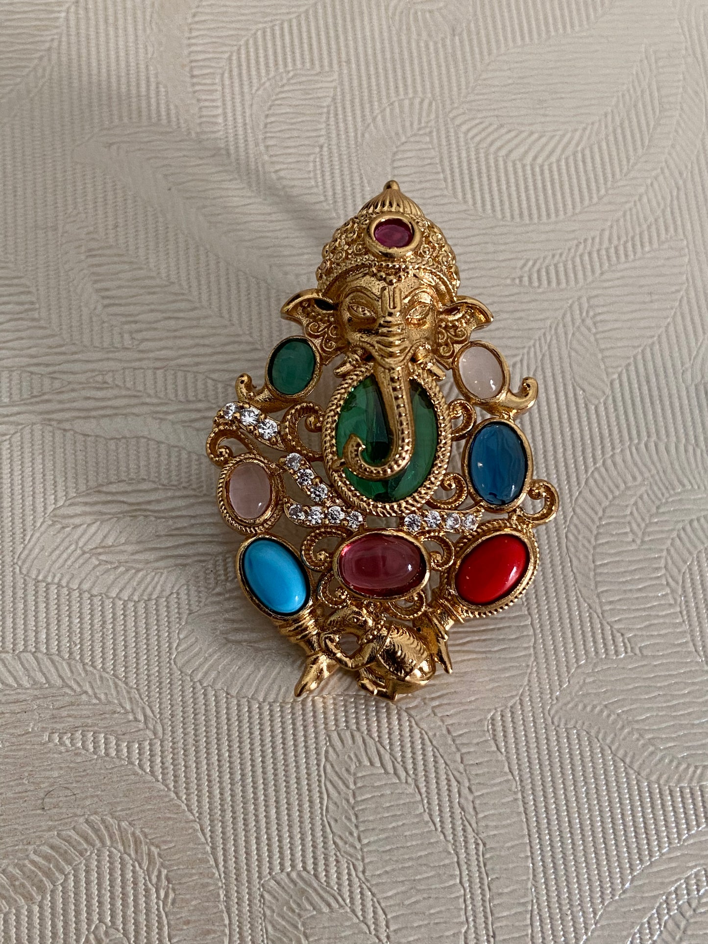 Ganesh Navratna Pendant | Indian Jewelry In USA | Gift idea