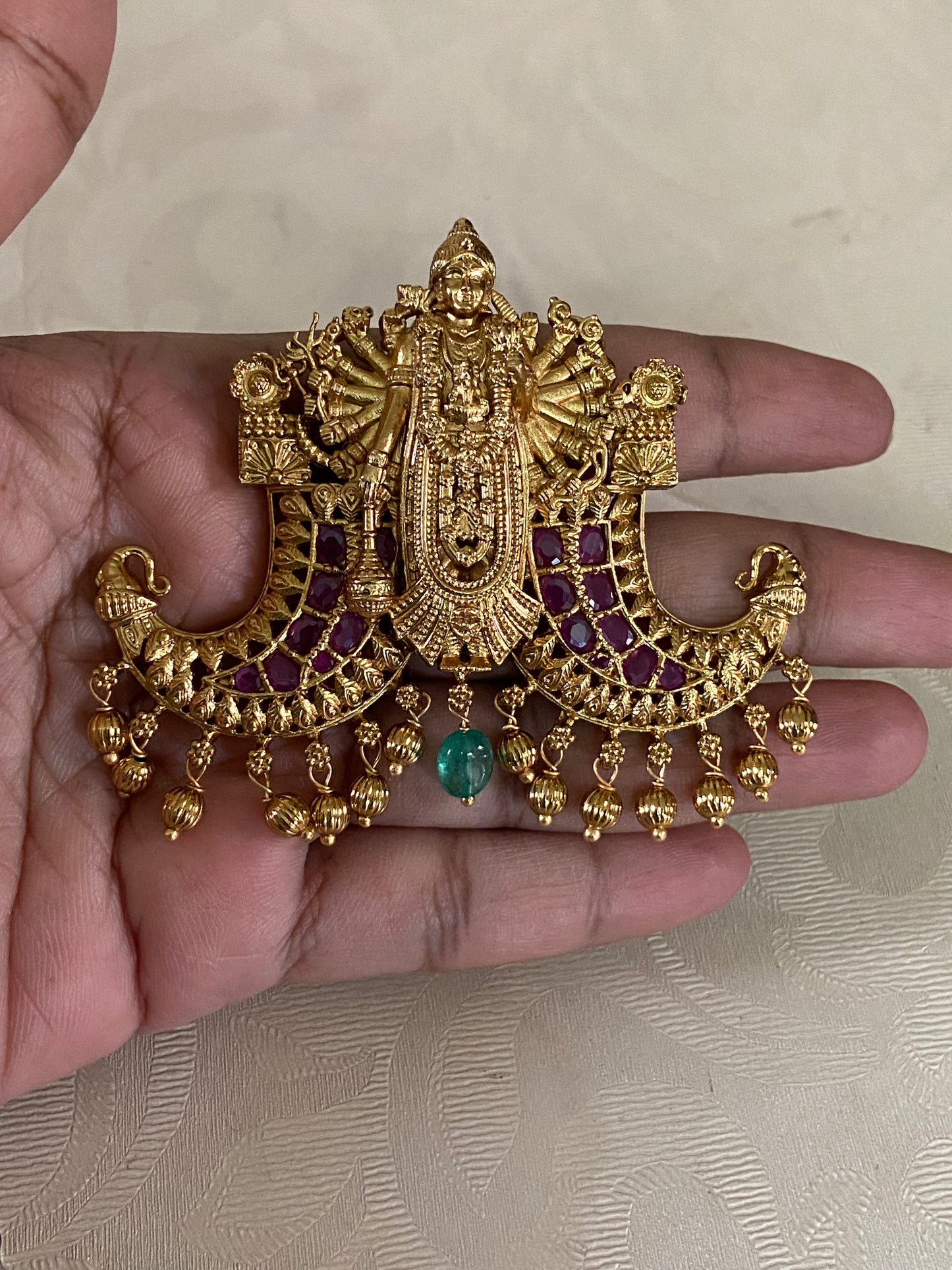 Antique VishvaRupam Pendant | Traditional Temple Jewelry in USA