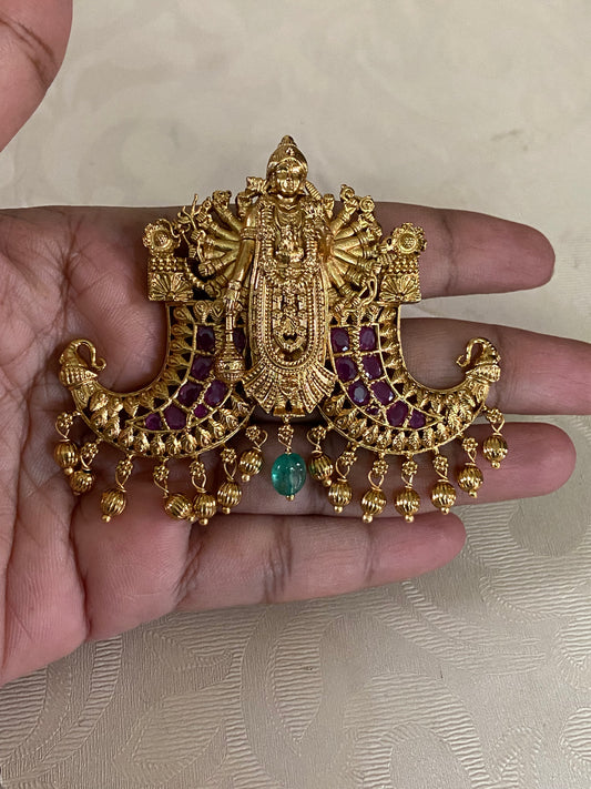 Antique VishvaRupam Pendant | Traditional Temple Jewelry in USA