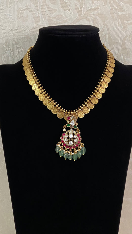 Kundan Pendant Kasula Necklace | Indian Traditional Jewlery In USA