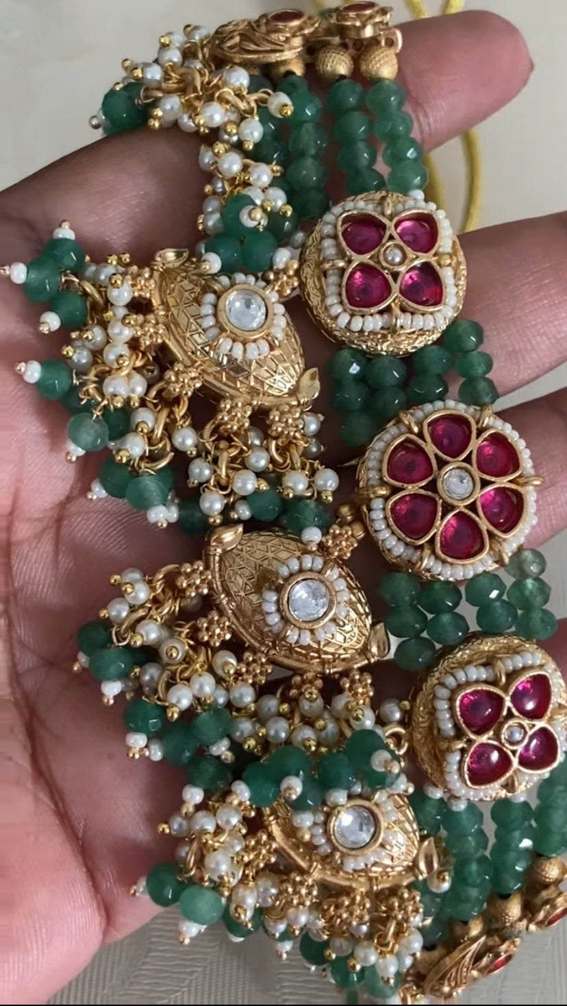 Kundan & Beads Choker Set | Indian Jewelry In USA