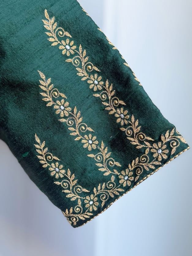 Rawsilk Embroidery Blouse | Party Wear Blouse | Readymade Blouses in USA