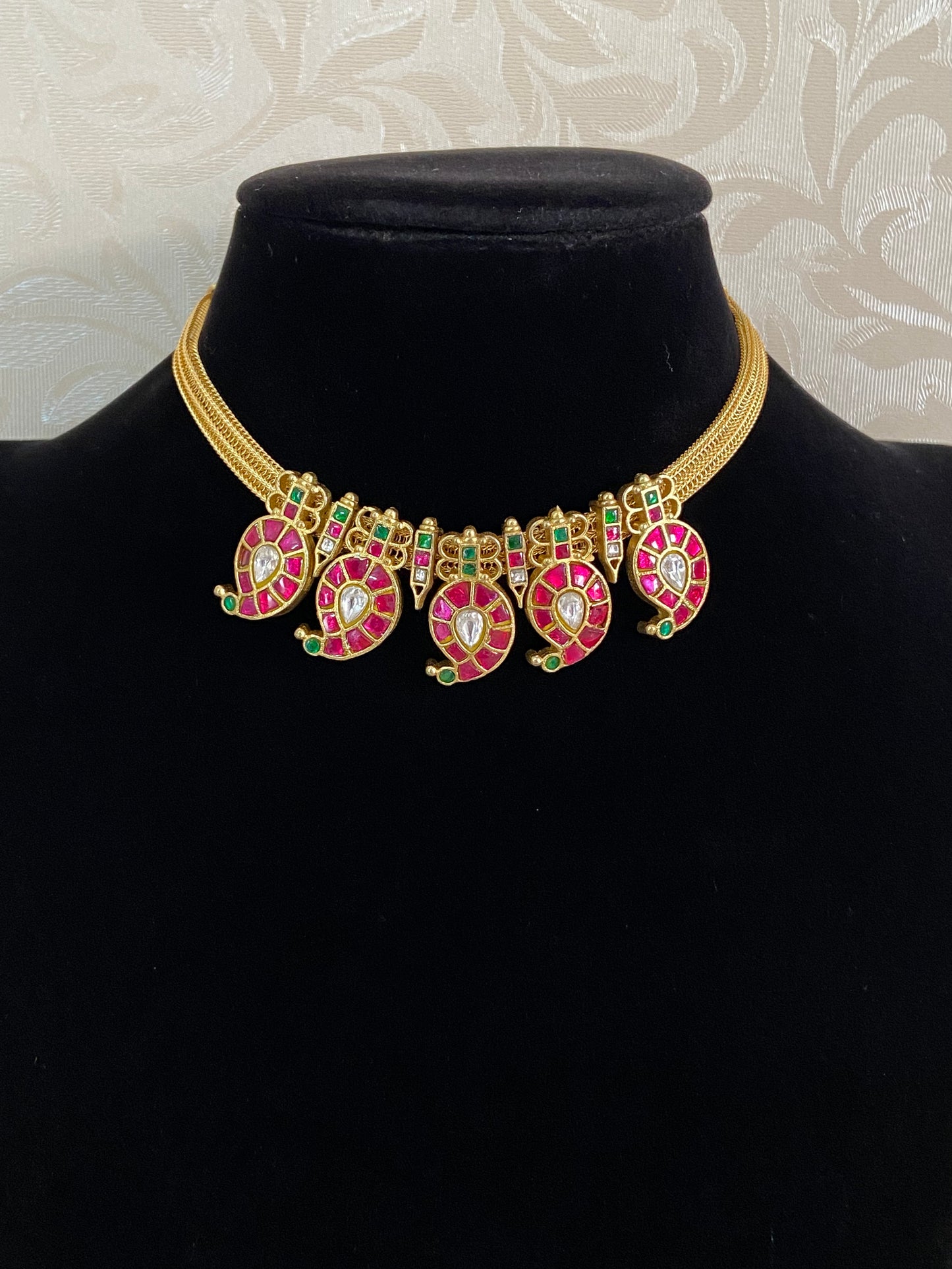 Jadau Kundan Mango Pendants Nanu Patti Choker | Traditional Indian Jewelry