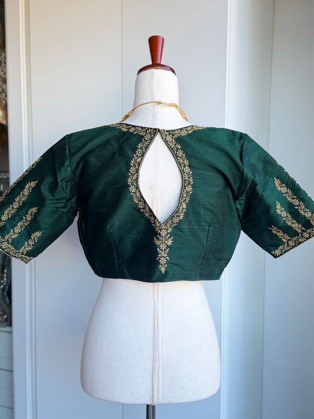 Rawsilk Embroidery Blouse | Party Wear Blouse | Readymade Blouses in USA