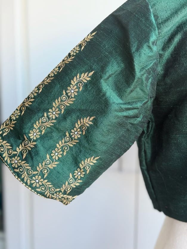 Rawsilk Embroidery Blouse | Party Wear Blouse | Readymade Blouses in USA