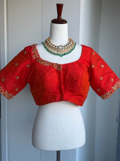 Rawsilk Embroidery Blouse | Party Wear Blouse | Saree Blouses in USA