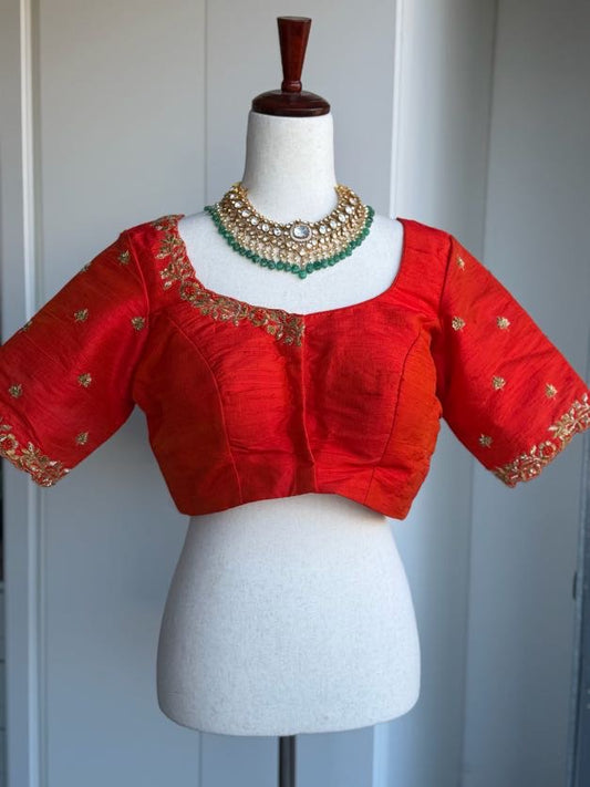 Rawsilk Embroidery Blouse | Party Wear Blouse | Saree Blouses in USA
