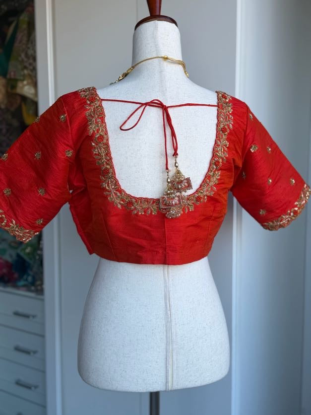 Rawsilk Embroidery Blouse | Party Wear Blouse | Saree Blouses in USA