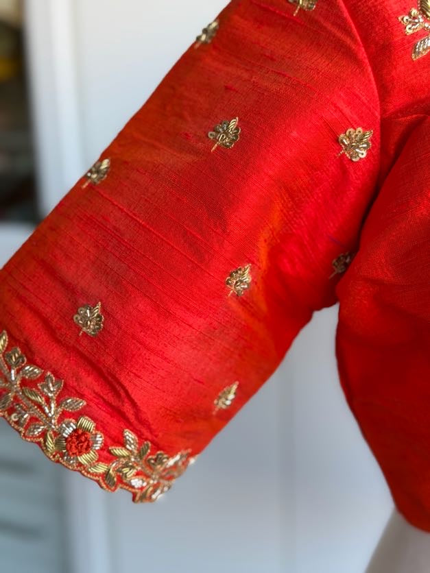 Rawsilk Embroidery Blouse | Party Wear Blouse | Saree Blouses in USA