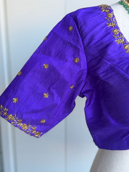 Rawsilk Embroidery Blouse | Party Wear Blouse | Readymade Blouses in USA