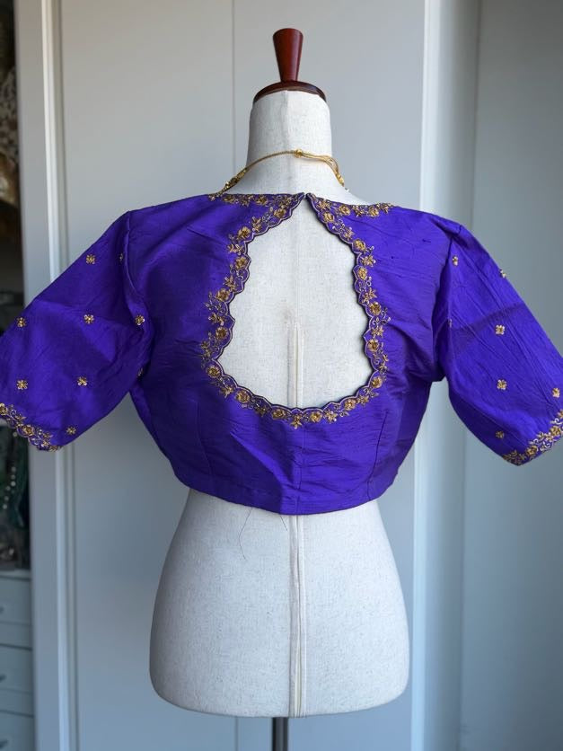 Rawsilk Embroidery Blouse | Party Wear Blouse | Readymade Blouses in USA