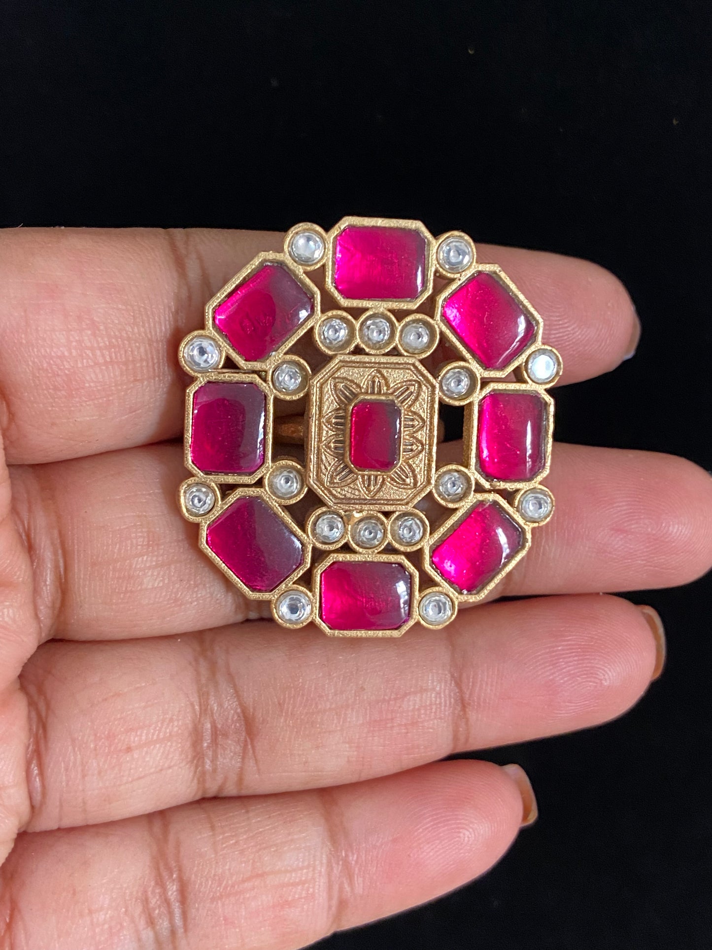 Jadau Kundan Finger Ring | Traditional Finger Ring | Gift Idea