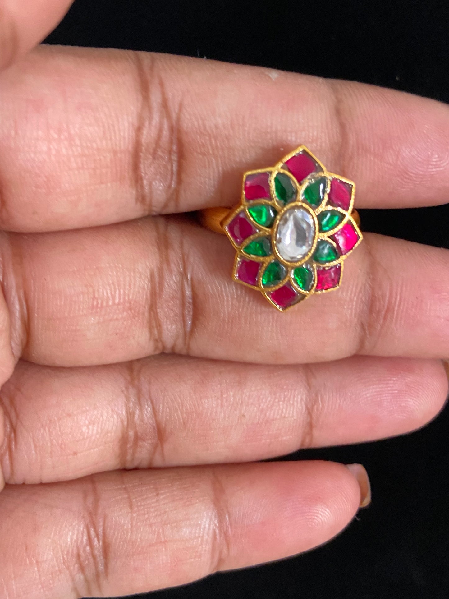 Jadau Kundan Finger Ring | Traditional Finger Ring