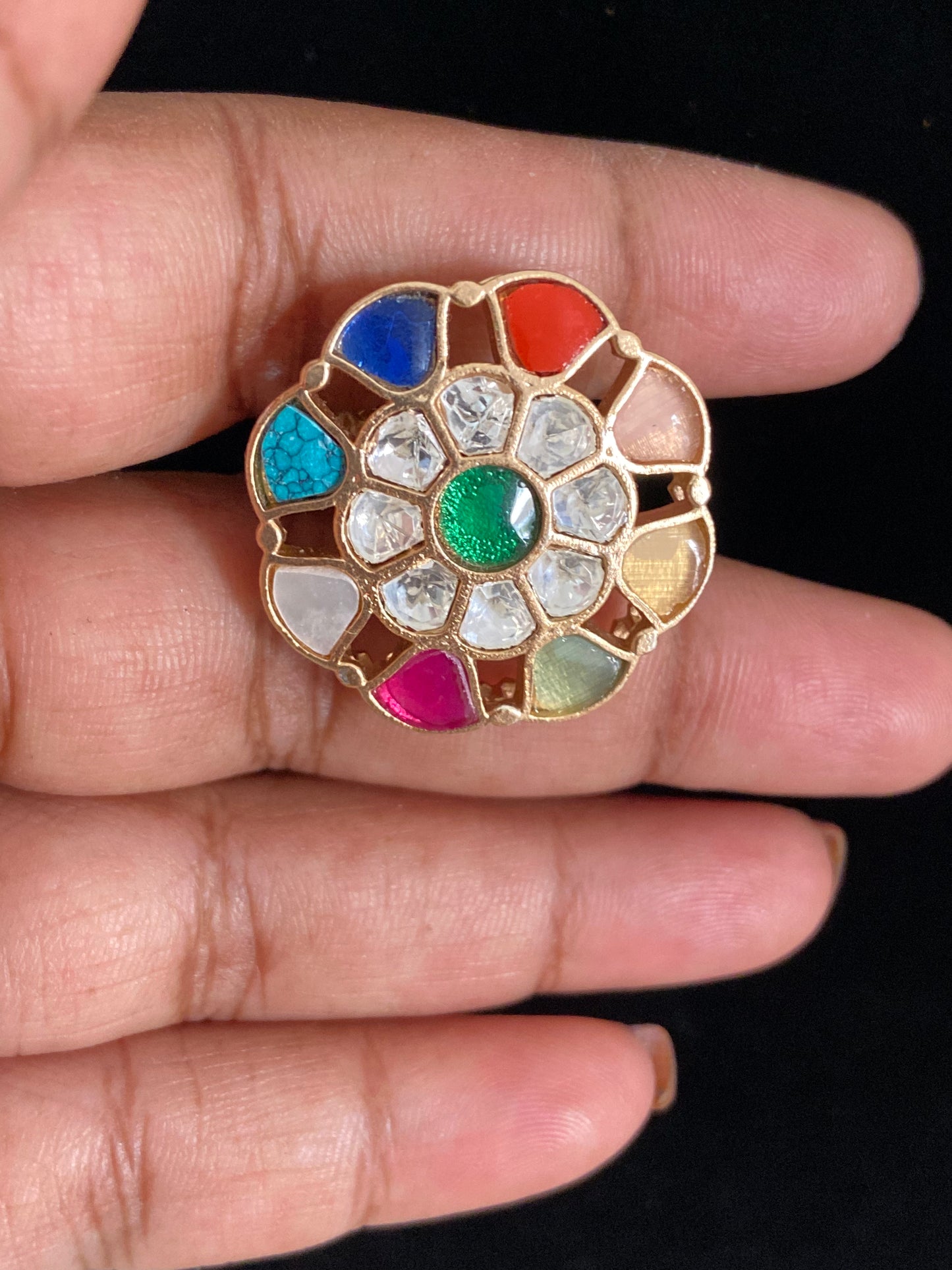 Kundan Finger Ring | Adjustble Finger Ring