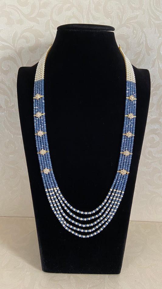 Premium Beads CZ Side Pendants Mala | Indian Jewelry In USA