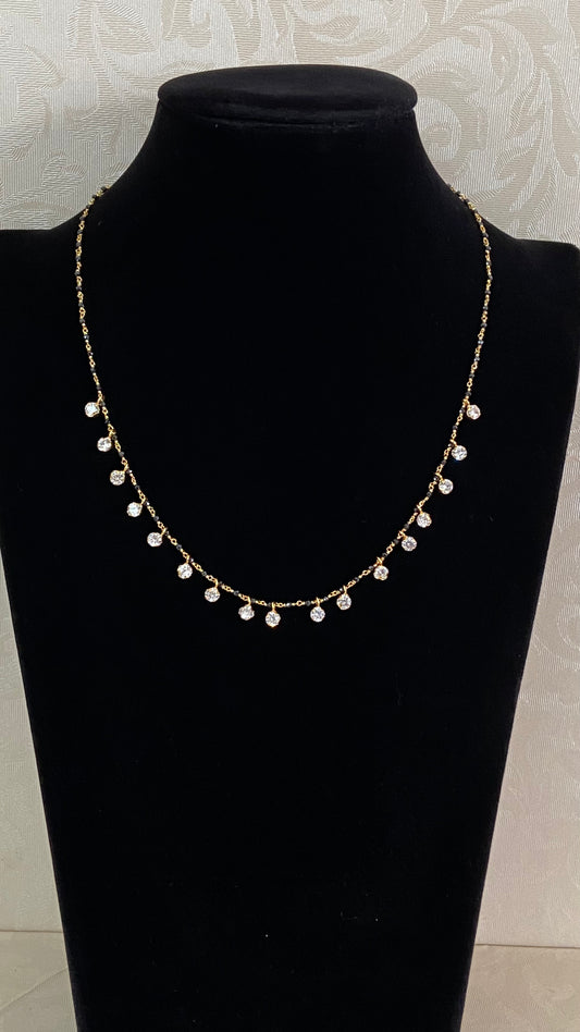 AD Drops Mangalasutra | Traditional Black Beads Necklace