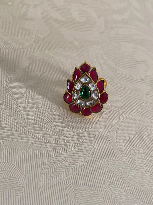 Jadau Kundan Finger Ring | Adjustble Finger Ring