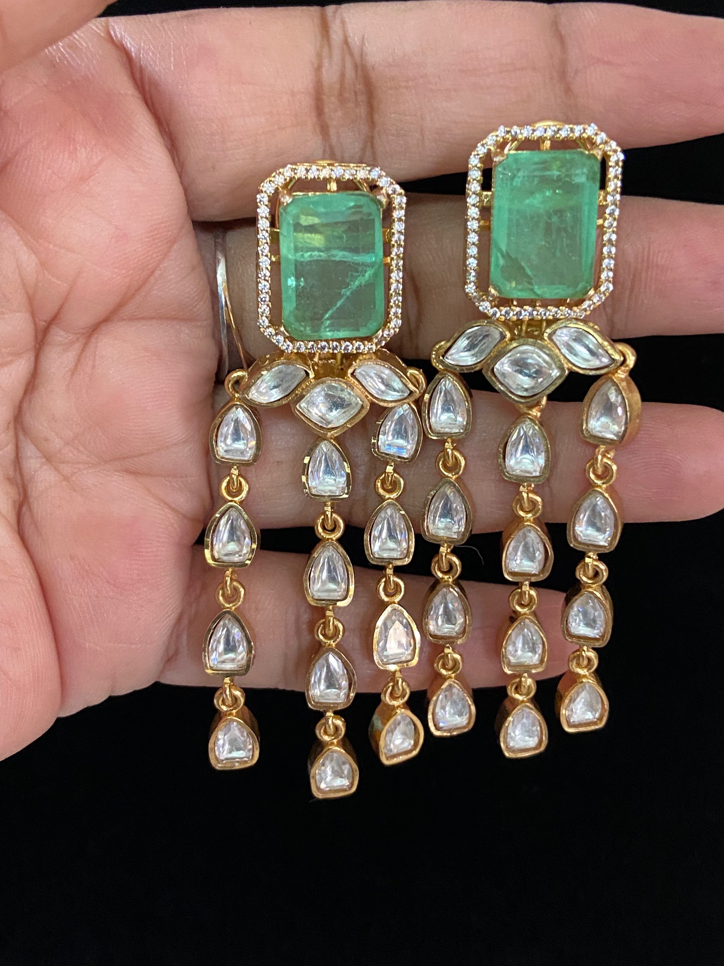 Kundan Drops Earrings | Indian Earrings In USA