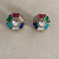 MultiColor Kundan Flower Studs |  Latest Indian Jewelry