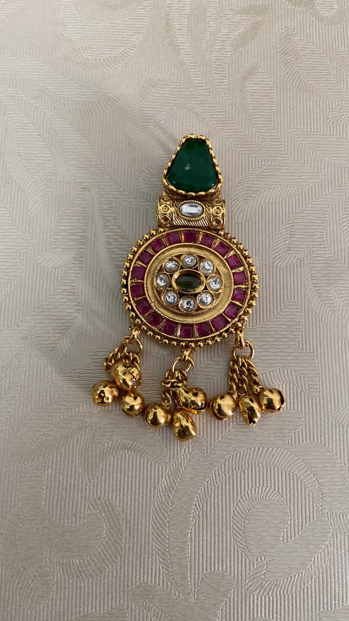 Antique Kundan Hair Accessory | Hair Choti | Traditional Indian Jewelry