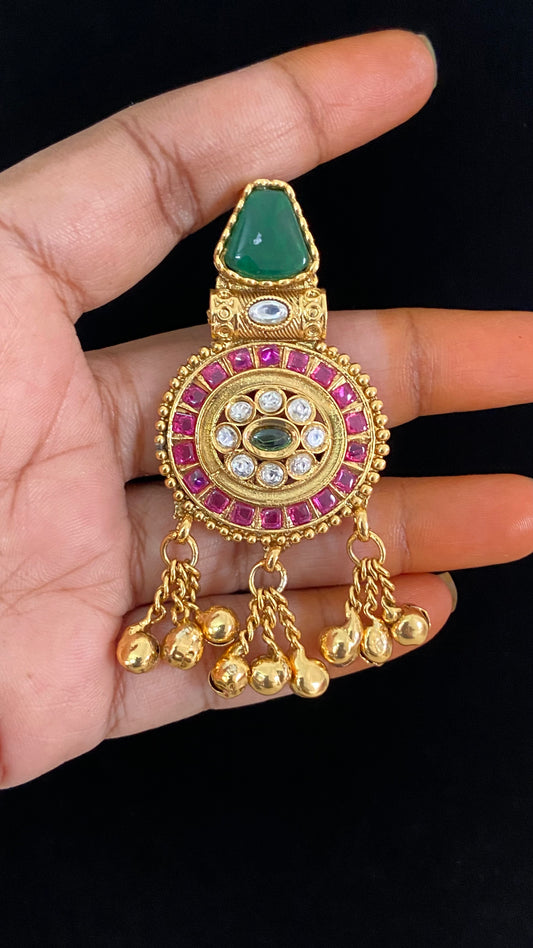 Antique Kundan Hair Accessory | Hair Choti | Traditional Indian Jewelry