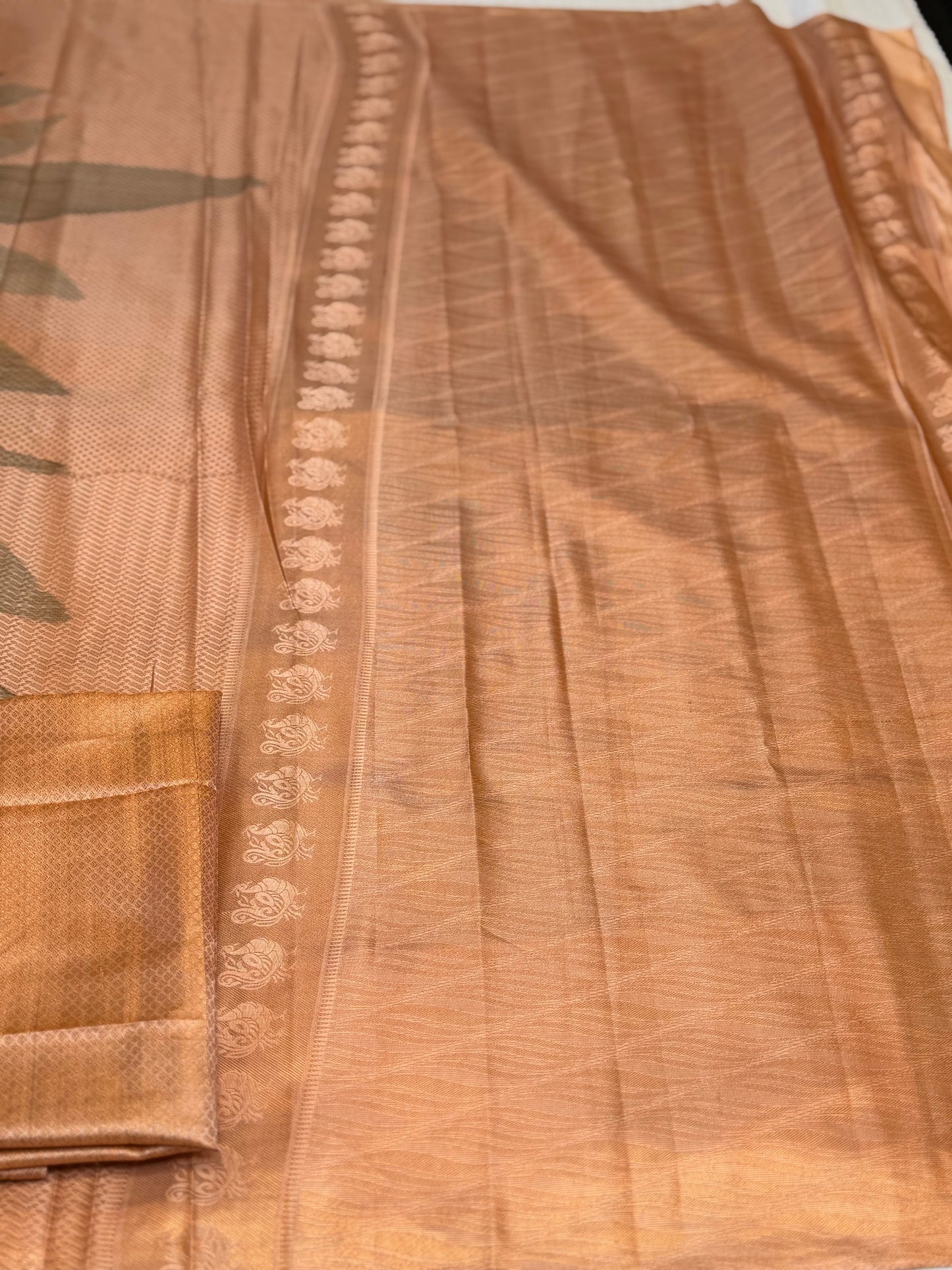 Digital Print Brocade Silk Saree | latest Indian Sarees In USA