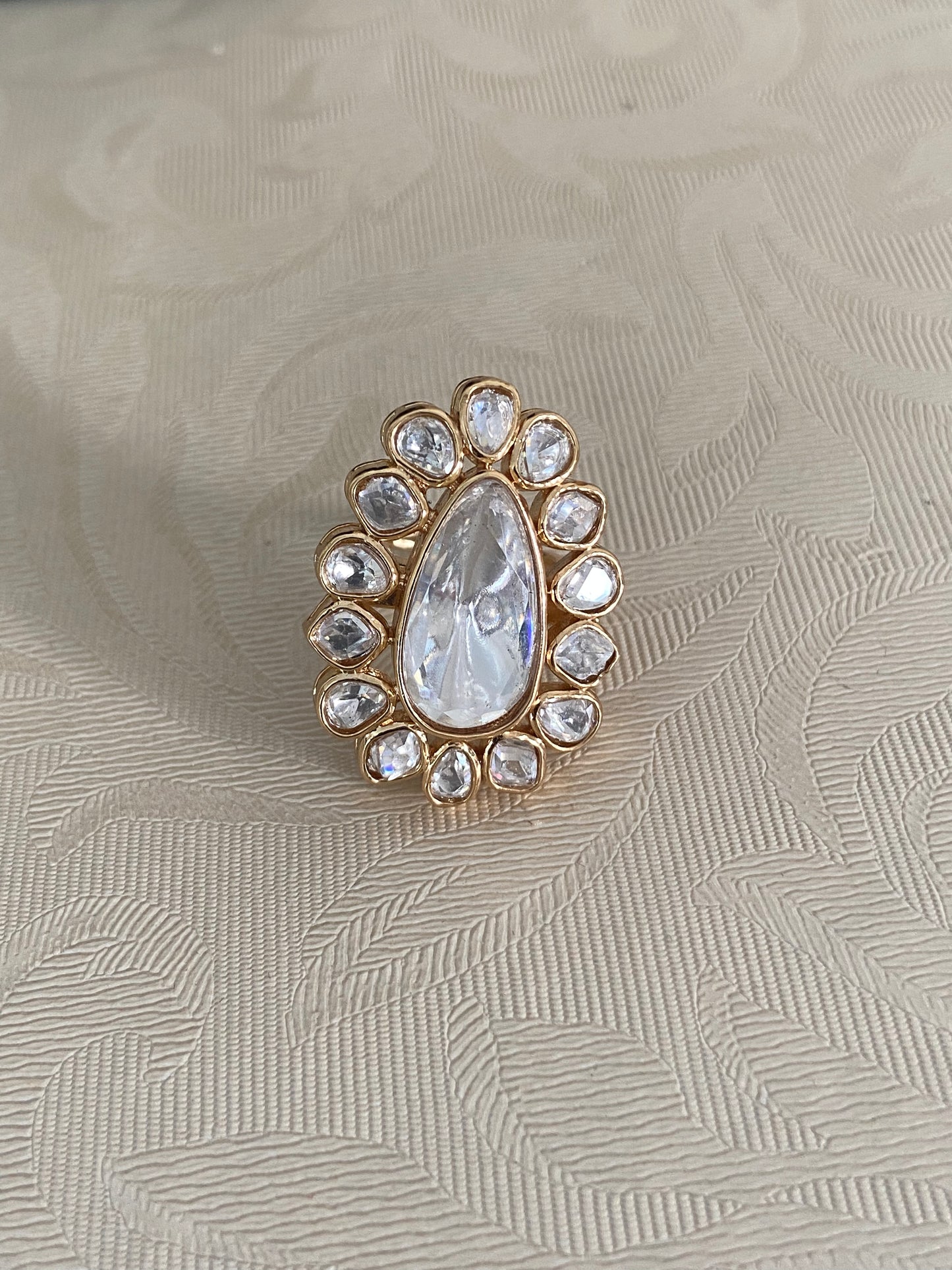Moissanite Finger Ring | Adjustable Finger Ring