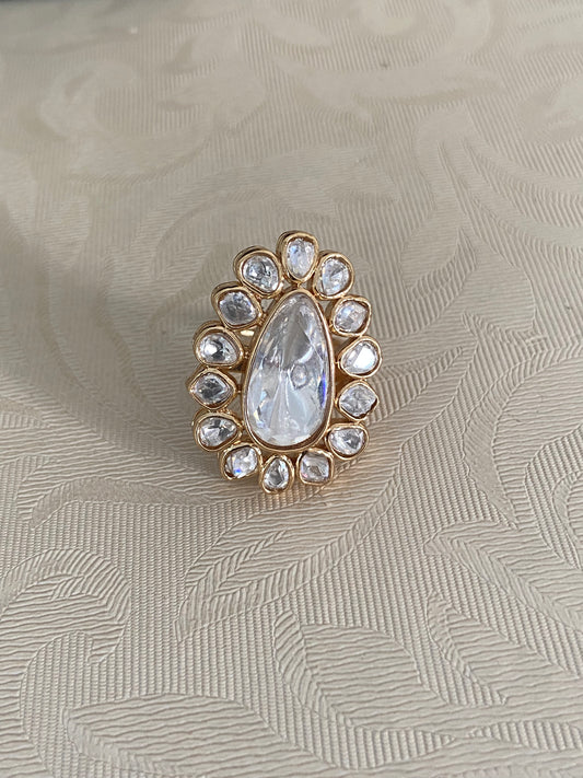 Moissanite Finger Ring | Adjustable Finger Ring