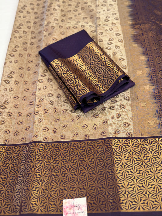 South Indian Kanjivaram Silk Saree | Kanjivaram Pattu Saree | Indian Traditional Saree | Bridal Saree