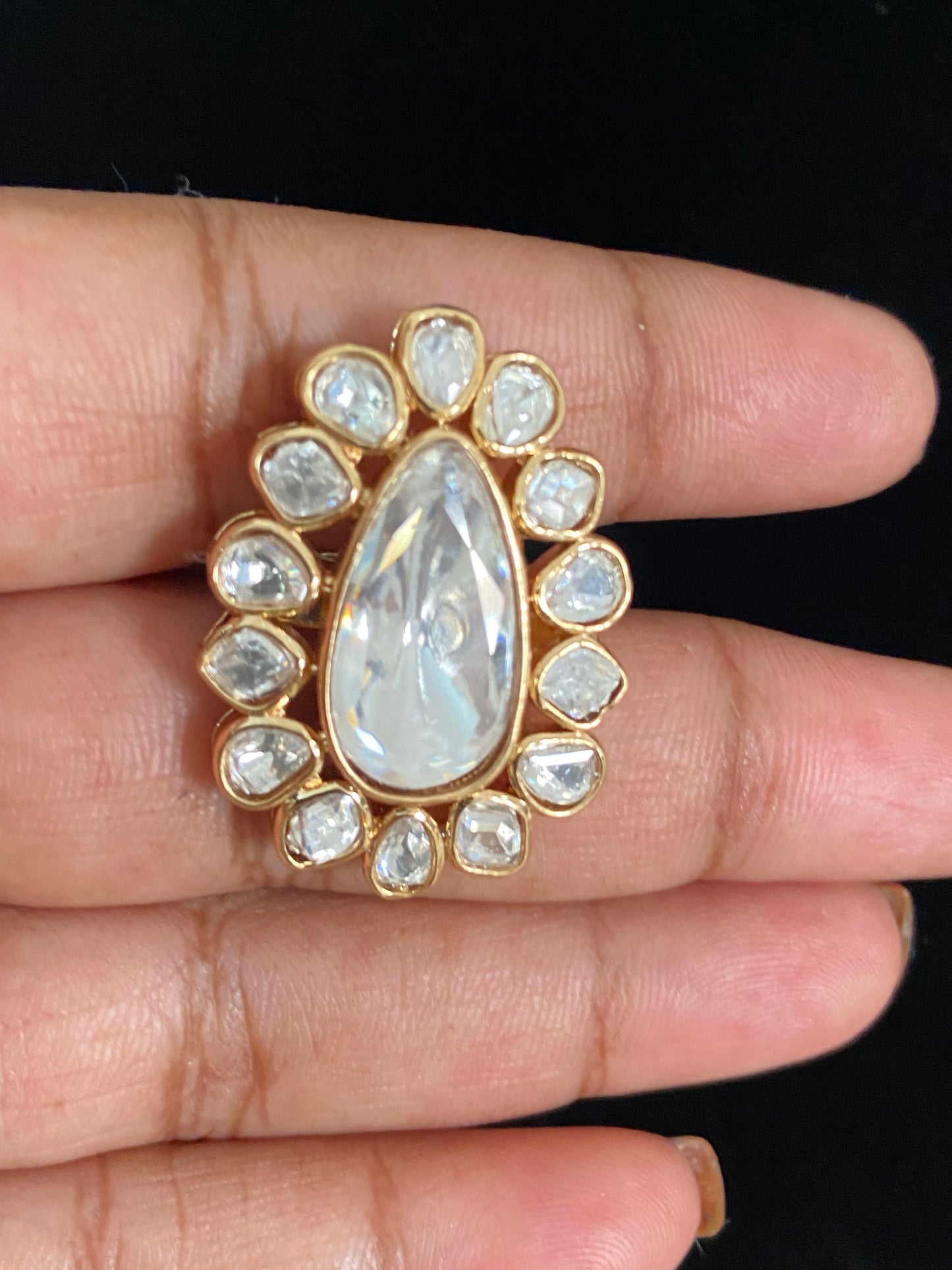 Moissanite Finger Ring | Adjustable Finger Ring