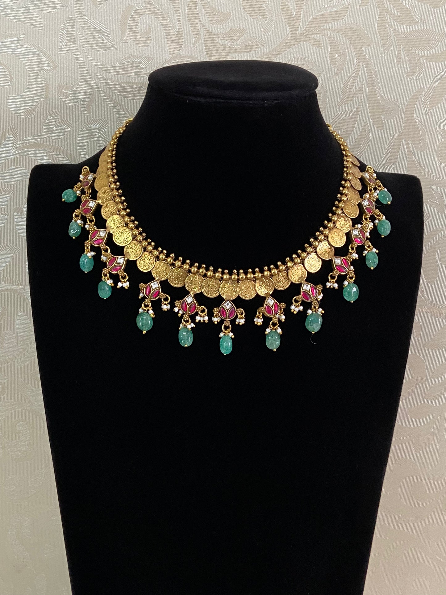 Jadau Pendants Kasula Necklace | Indian Traditional Jewlery In USA