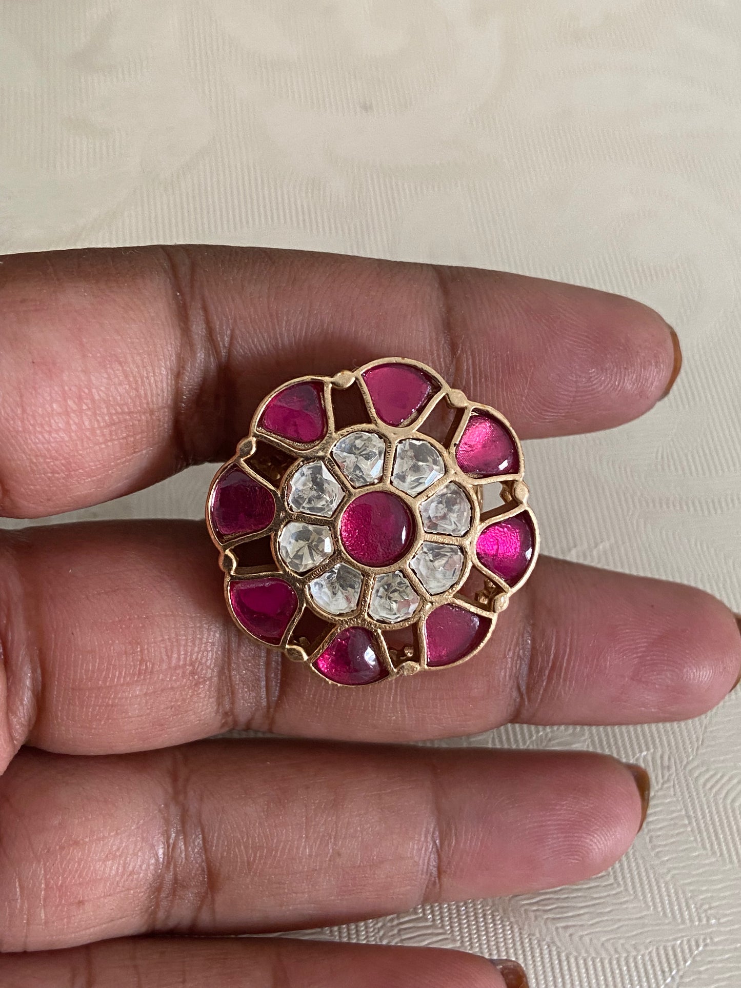 Kundan Finger Ring | Adjustble Finger Ring