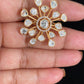 Moissanite Kundan Finger  Ring | Adjustable Finger Ring
