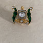 Beautiful Kundan Peacock Finger Ring | Adjustable Finger Ring